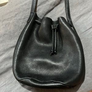 Baggu leather bucket bag